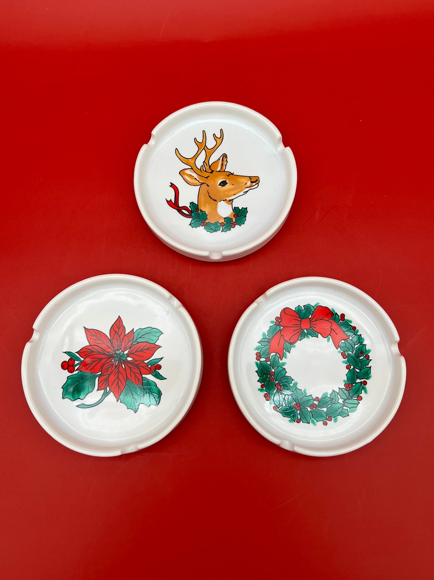 Vintage Mini Holiday Ashtrays-Smoking Accessory-Pearl's Puff Parlor