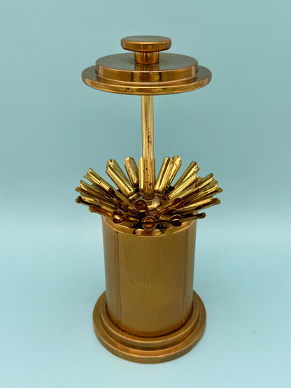 Vintage Brass Cigarette Holder Pop-Up Dispenser