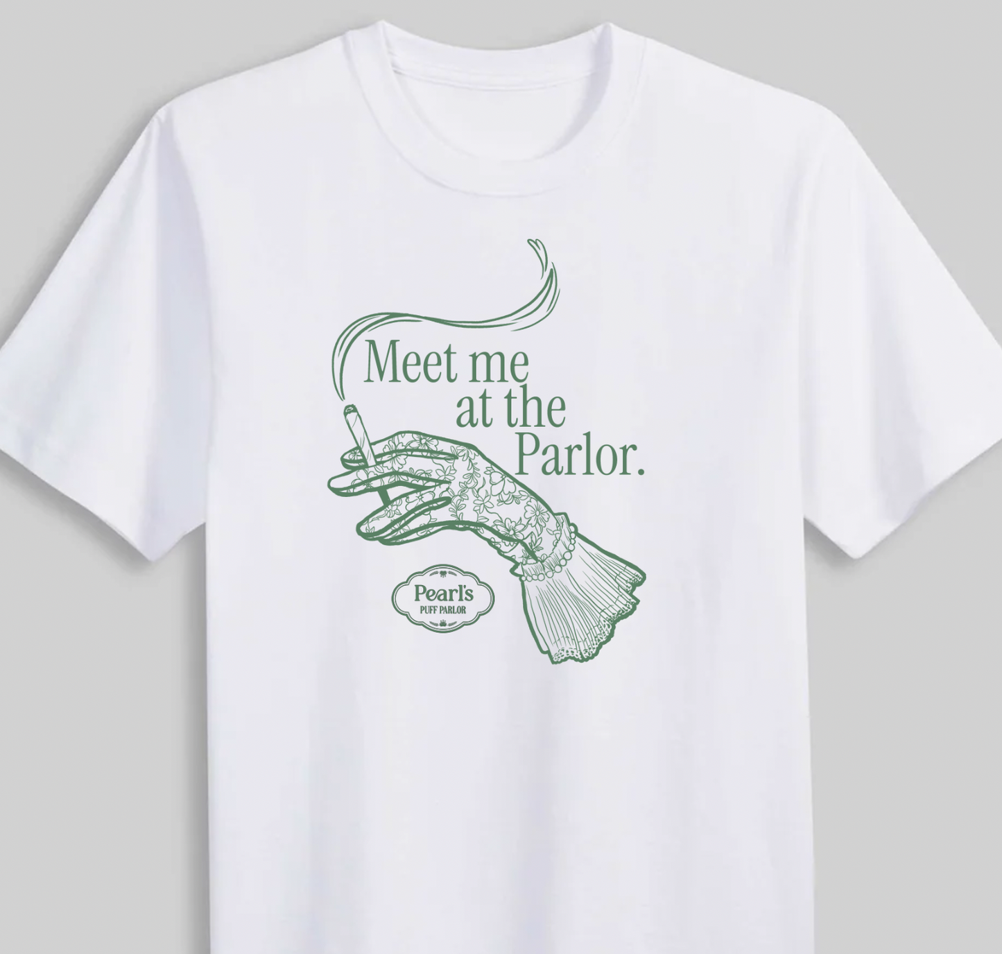 Meet Me At The Parlor Tee-Merch-Pearl's Puff Parlor