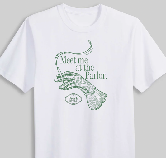 Meet Me At The Parlor Tee-Merch-Pearl's Puff Parlor