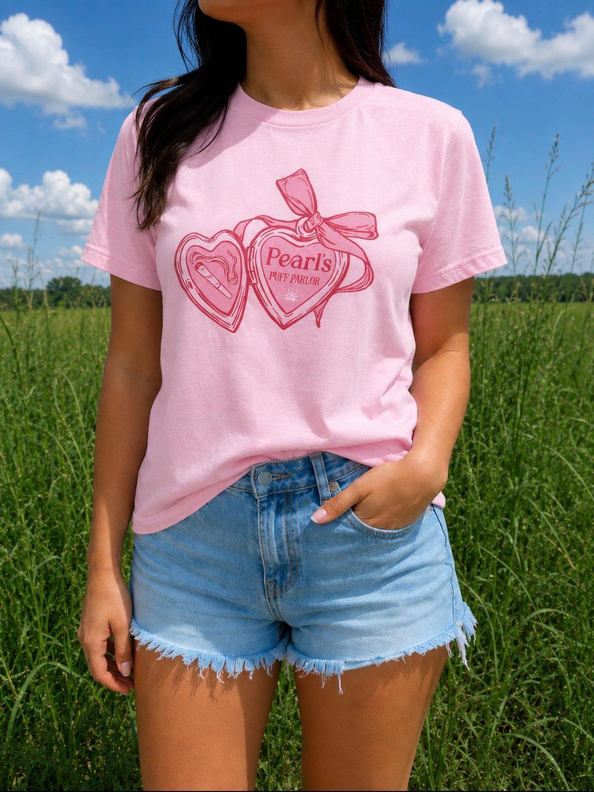 Pearl's Heart Locket Tee-Merch-Pearl's Puff Parlor