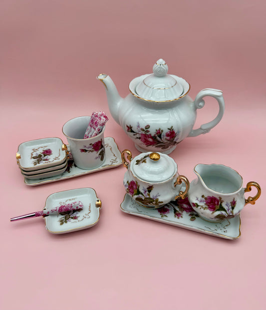 Rose Tea Set-Smoking Accessory-Pearl's Puff Parlor
