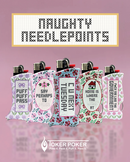 Toker Poker: Naughty Needlepoints-Smoking Accessory-Pearl&#39;s Puff Parlor