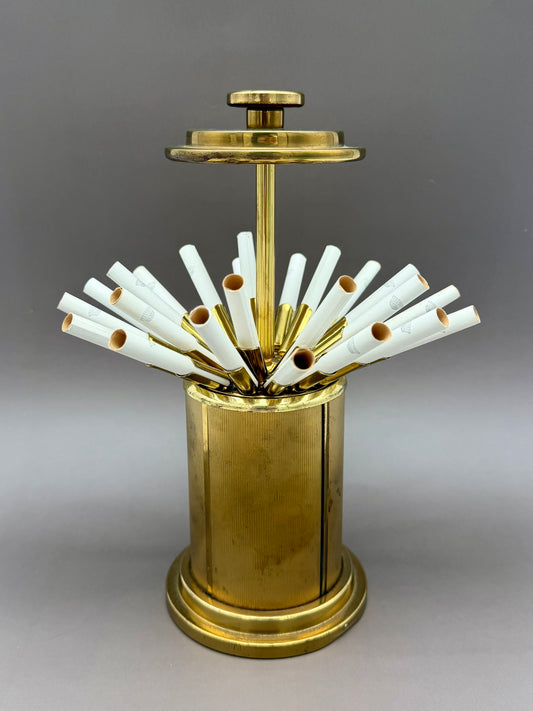 Vintage Brass Cigarette Holder Pop-Up Dispenser-Smoking Accessory-Pearl's Puff Parlor