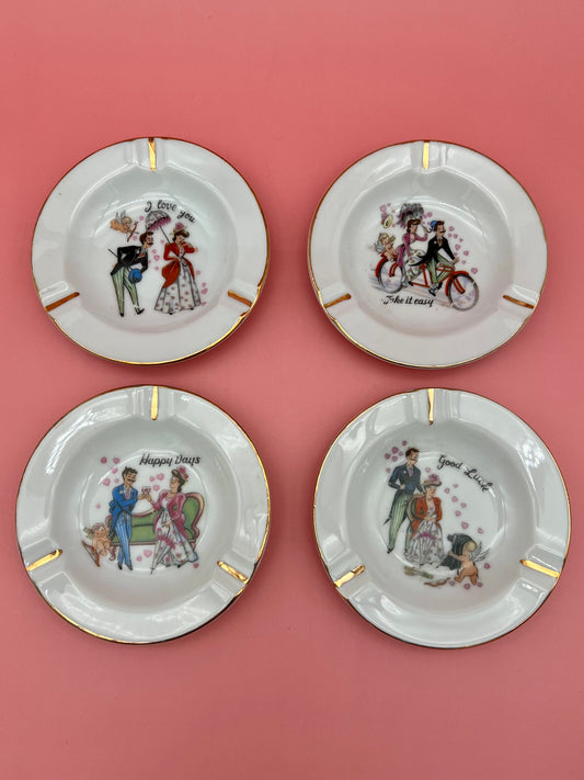 Vintage Mini Romance Ashtrays-Smoking Accessory-Pearl's Puff Parlor